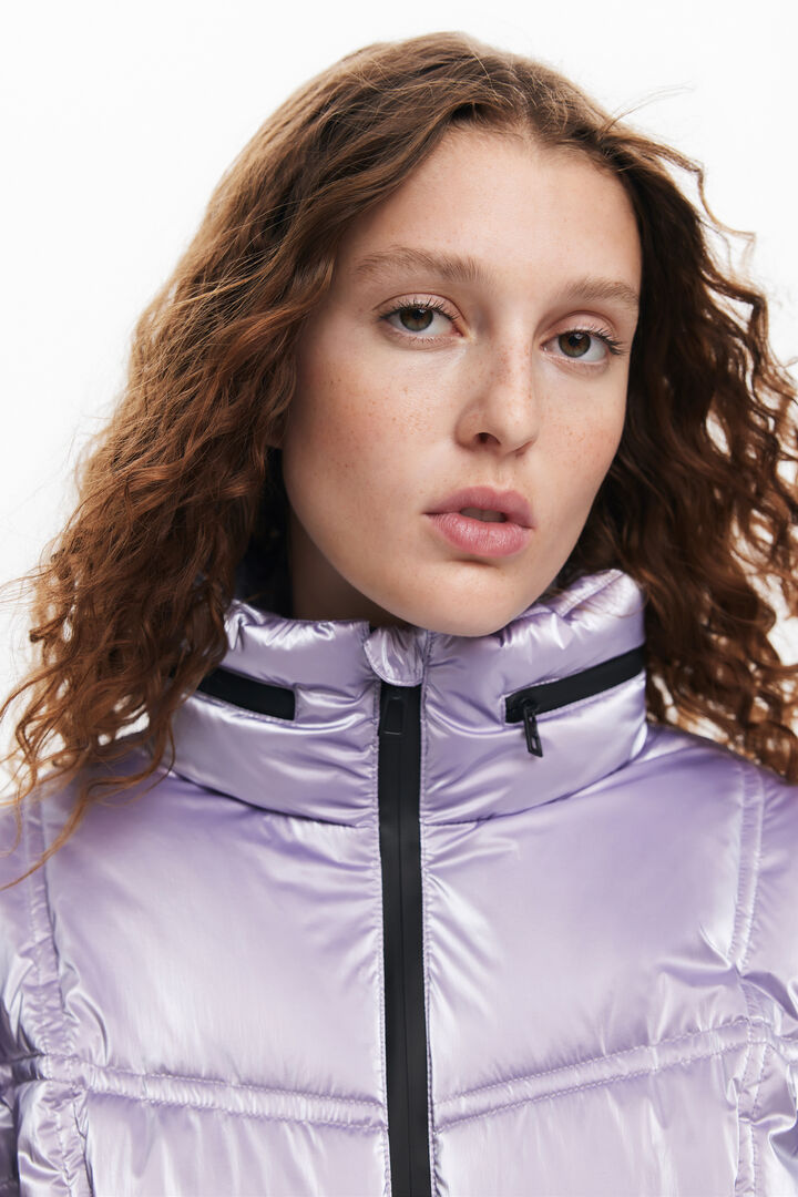 Metallic Quilted Coat | Desigual