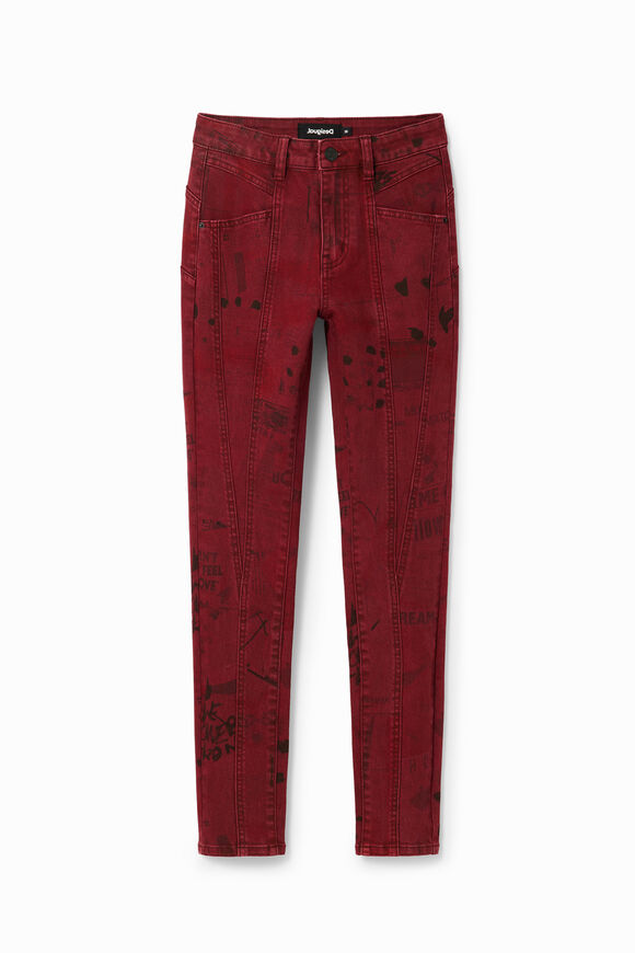 Push-up newspaper skinny jeans