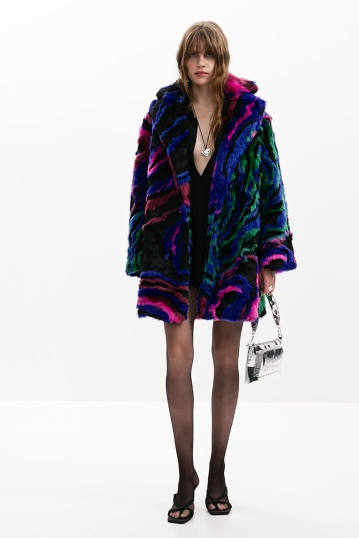 M. Christian Lacroix fur-effect coat | Desigual