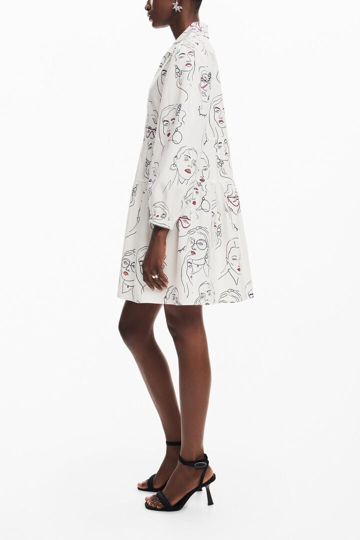 Vestido mini caras | Desigual
