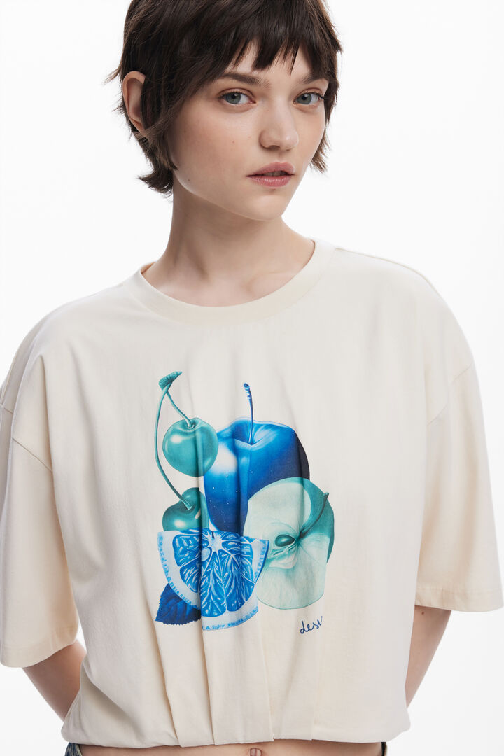 Camiseta abullonada frutas | Desigual