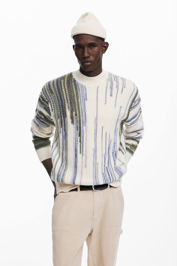 Arty printed sweater