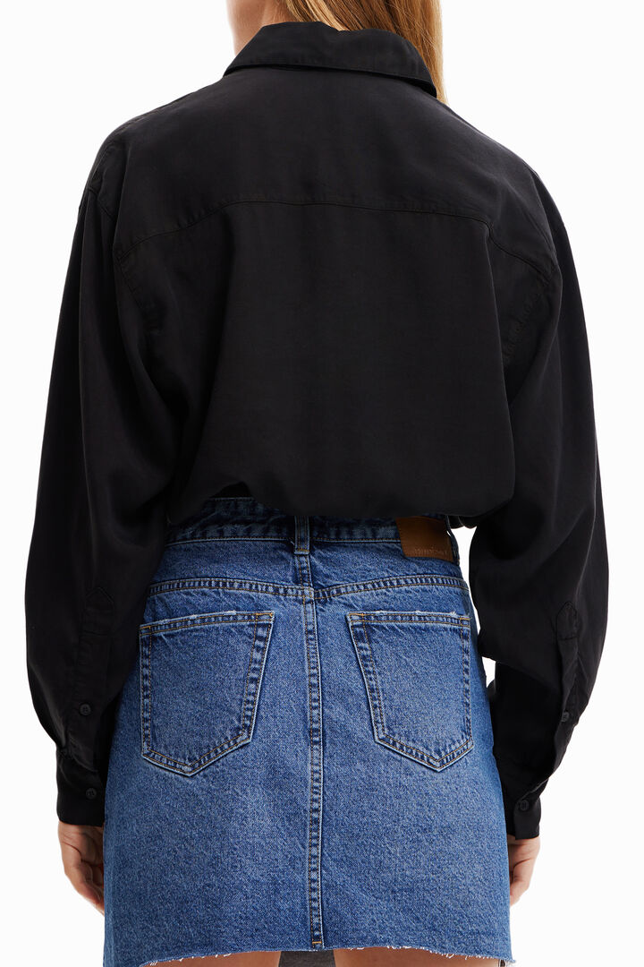 Camisa cropped butxaca cor | Desigual