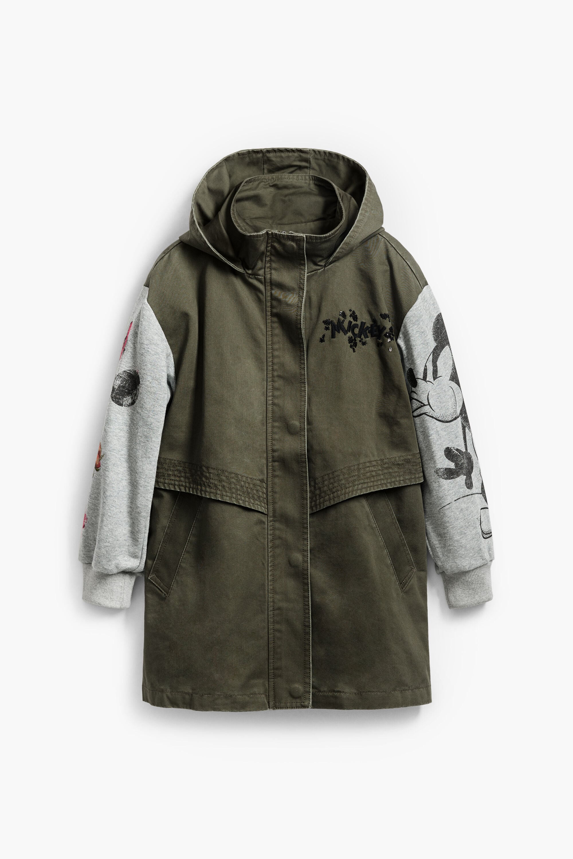 Desigual, Kombinierte Disney™-Parka, Baumwolle, GrüN, 9/10