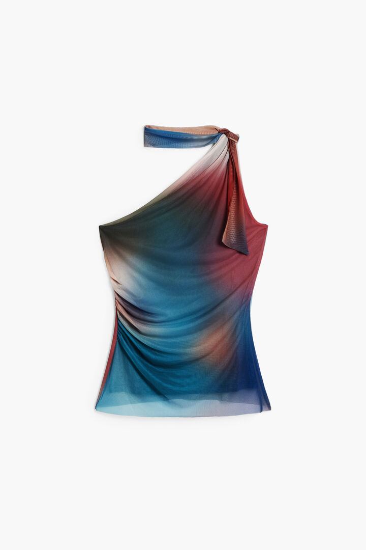 ノットネックTシャツ