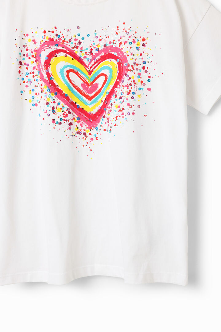 Maglietta cuore  paillettes | Desigual