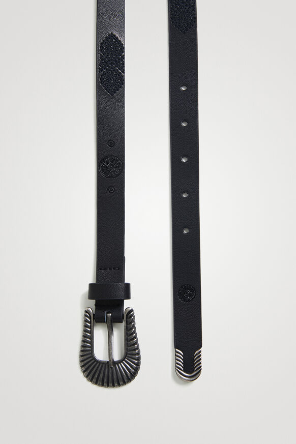 Basic narrow leather belt | Desigual