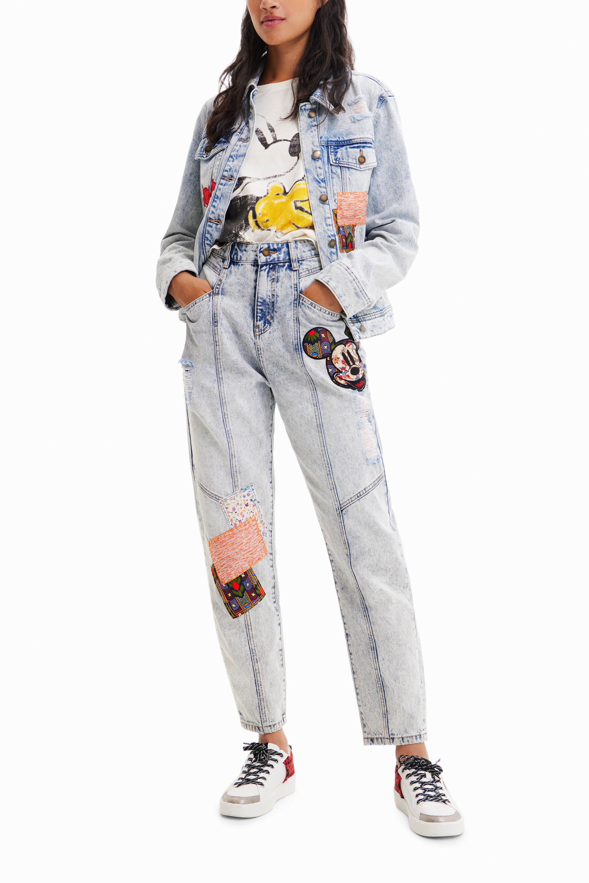 Relaxed jeans featuring Disney's Mickey 