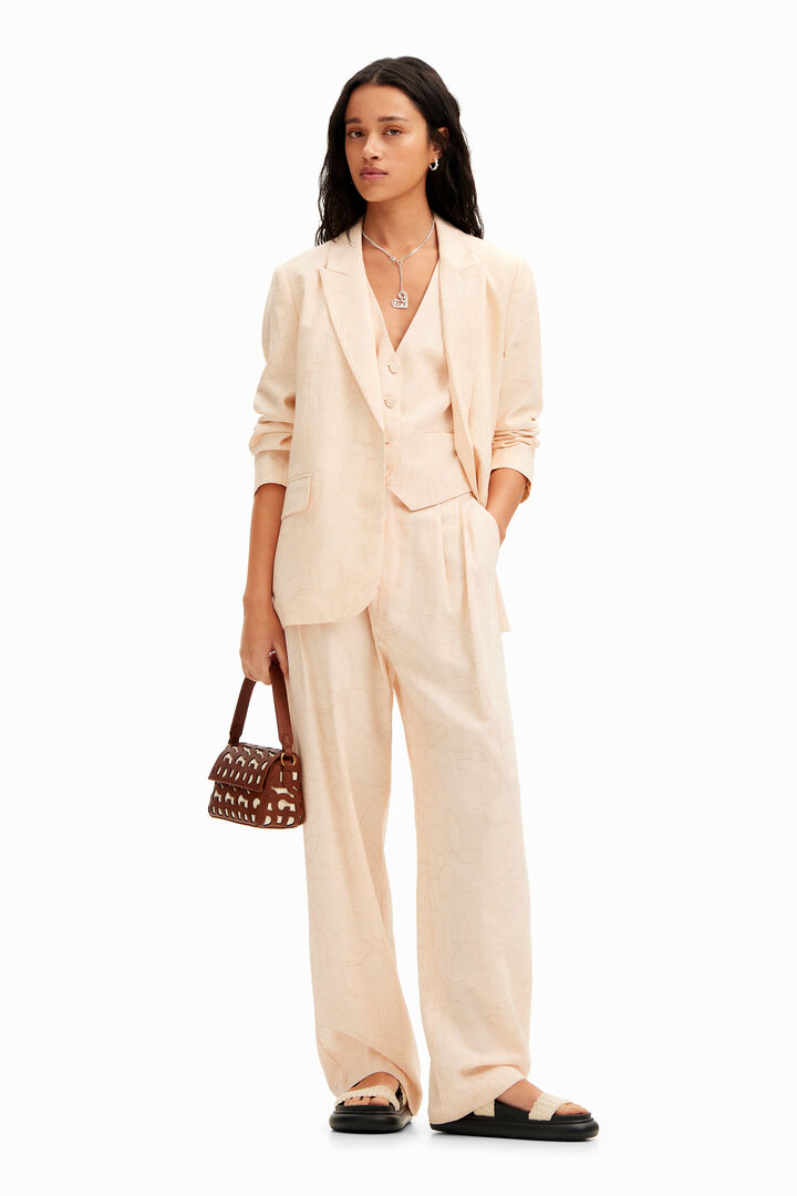 Blazer recta flores | Desigual