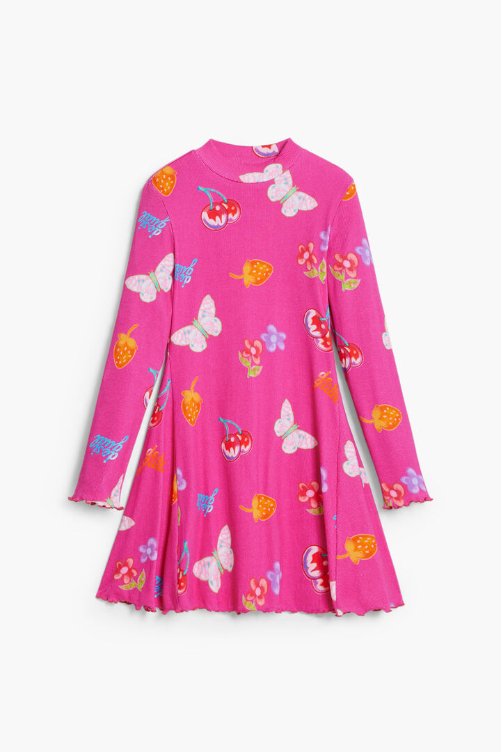 Vestido skater canalé formas | Desigual