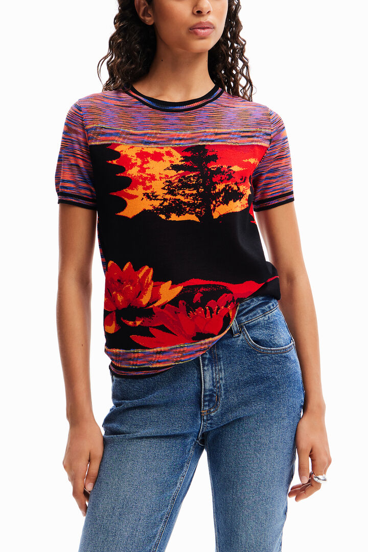 Knit landscape T-shirt | Desigual