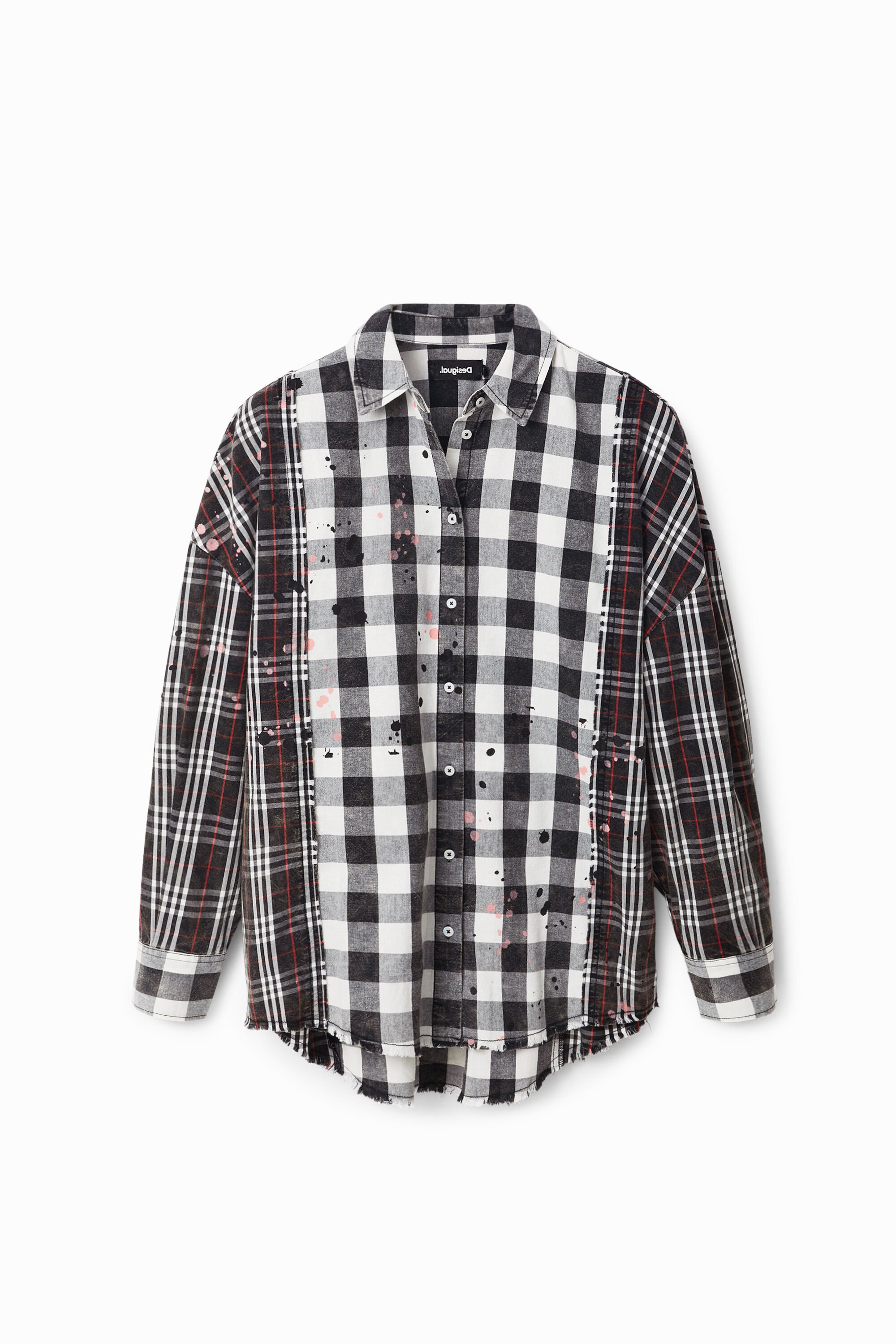 Bluse Karo-Patchwork