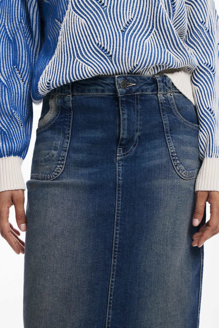 Falda midi denim | Desigual