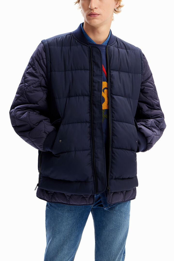 Bomber acolchada desmontable | Desigual