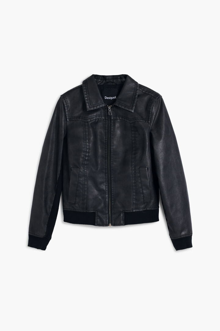 Chaqueta Biker efecto piel | Desigual