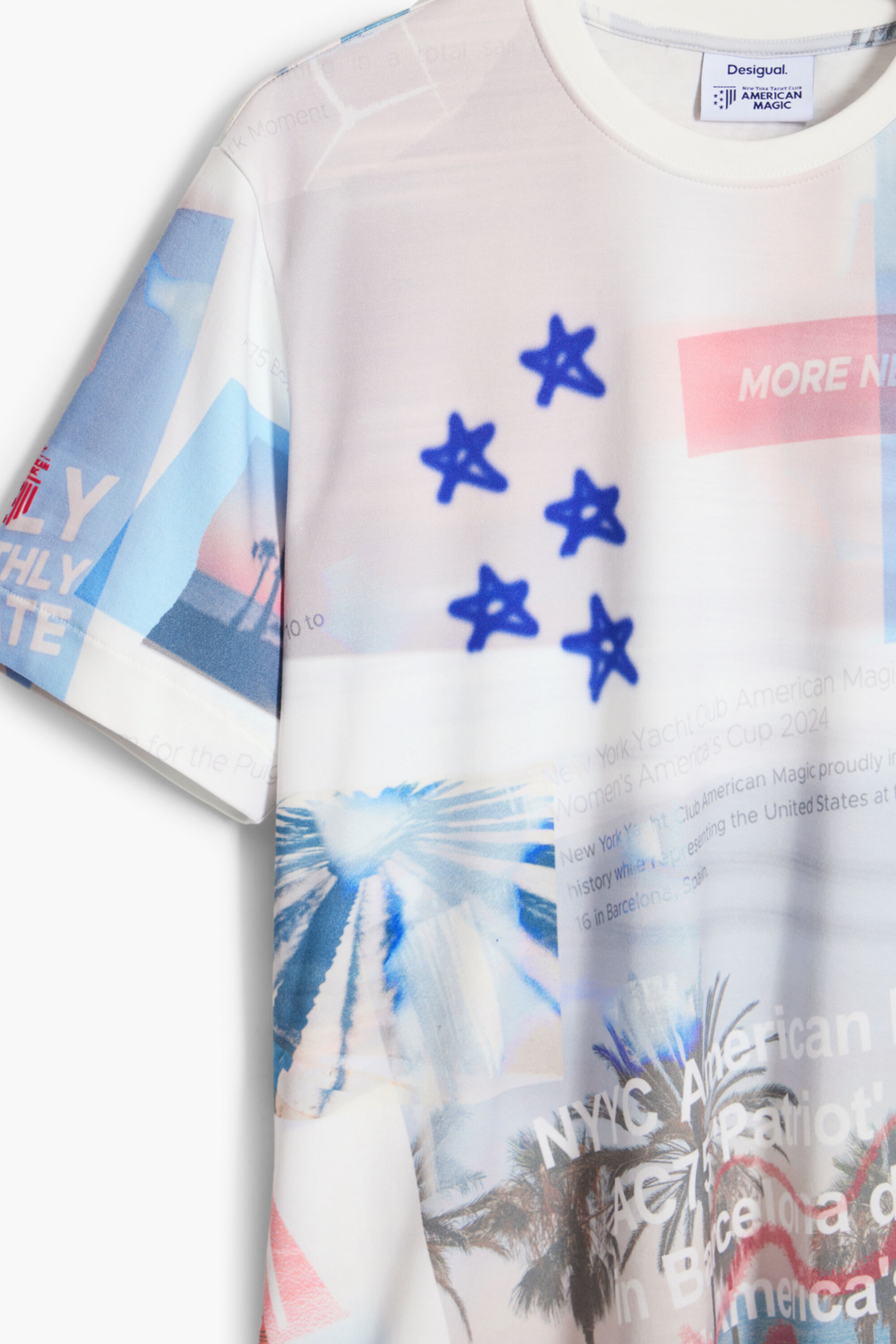 DESIGUAL AMERICAN MAGIC PRINTED T-SHIRT