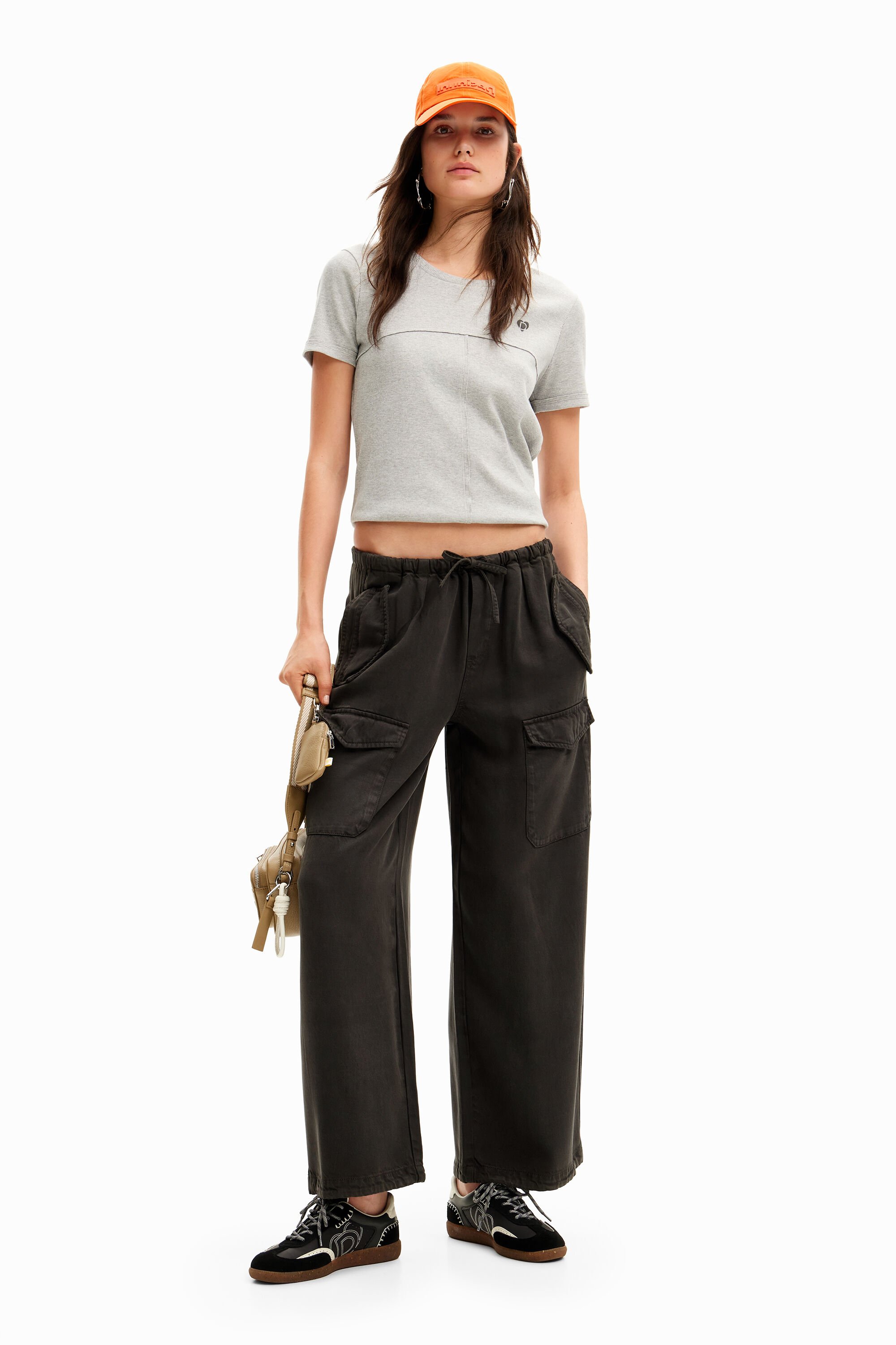 Desigual Wide-leg cargo trousers