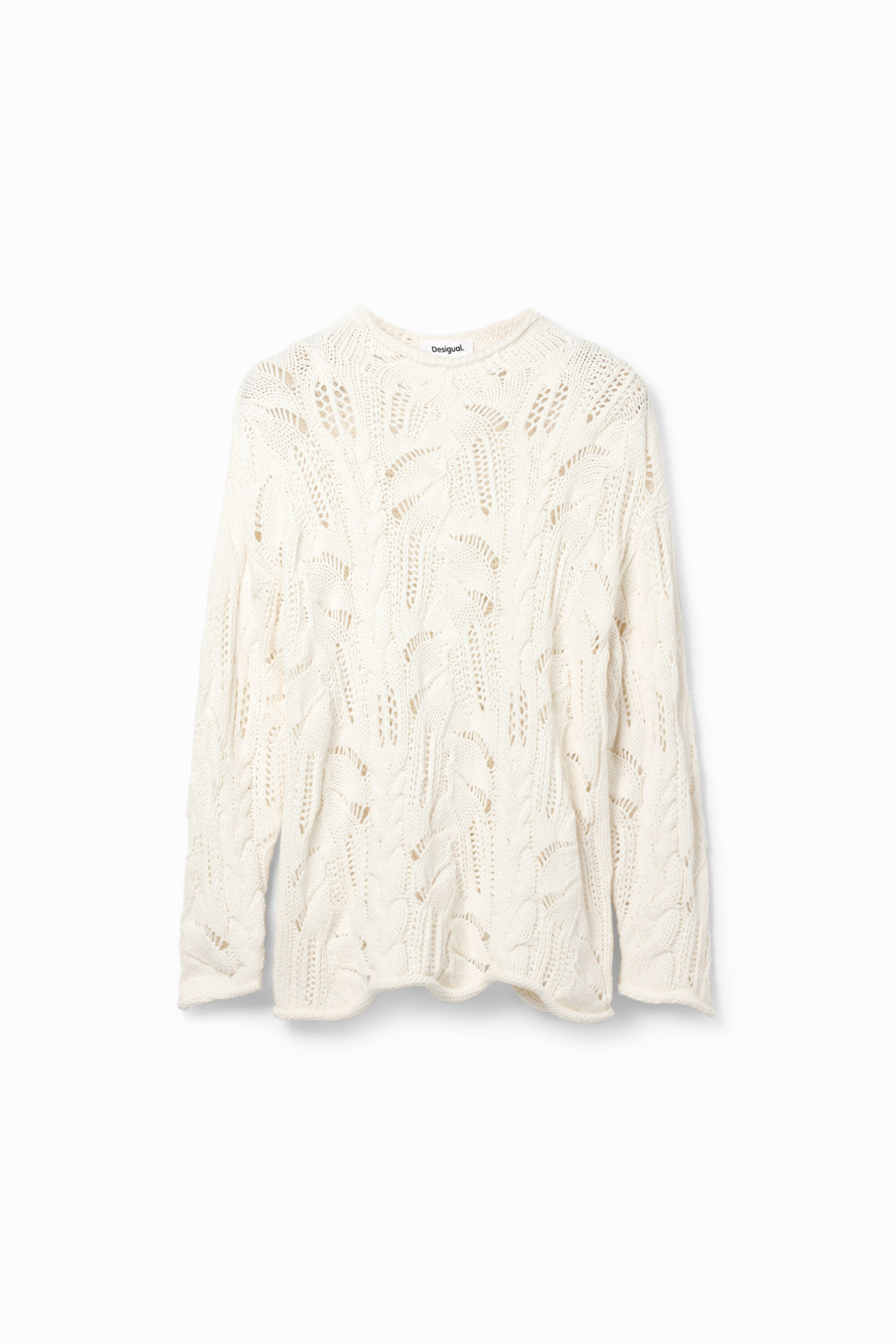 Pull oversize motif ajouré pour femme I Desigual.com