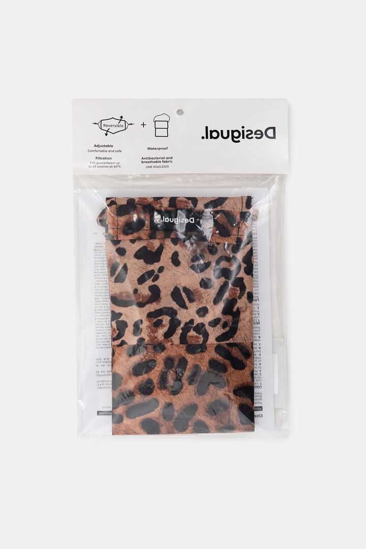 Leopard face mask + pouch | Desigual