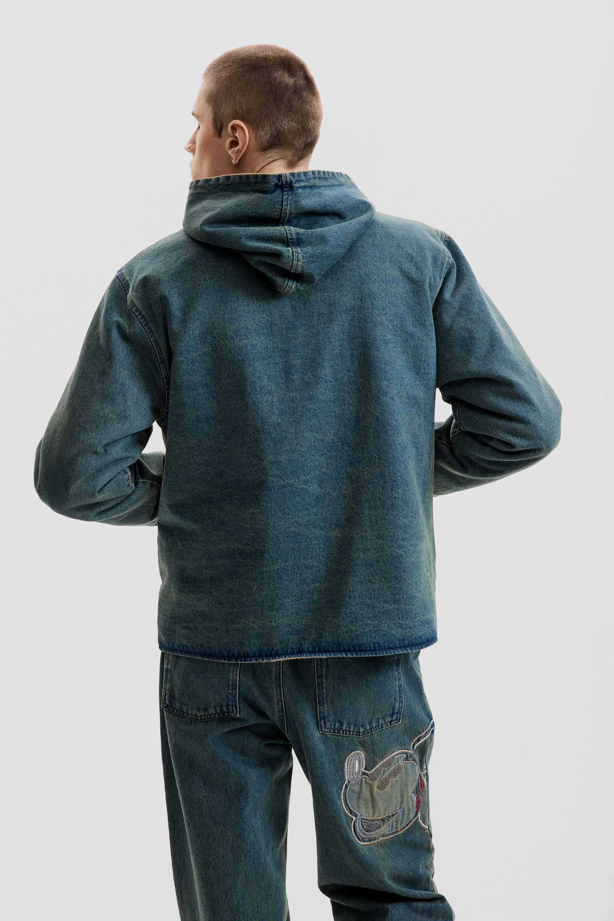 リバーシブルデニムジャケット Mickey™ 青 メンズ I Desigual.com
