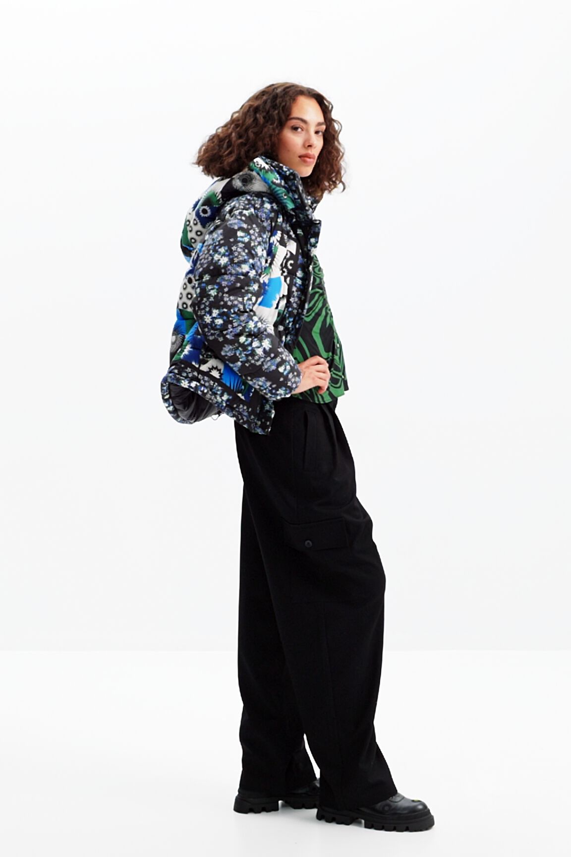 Desigual patchwork coat sales