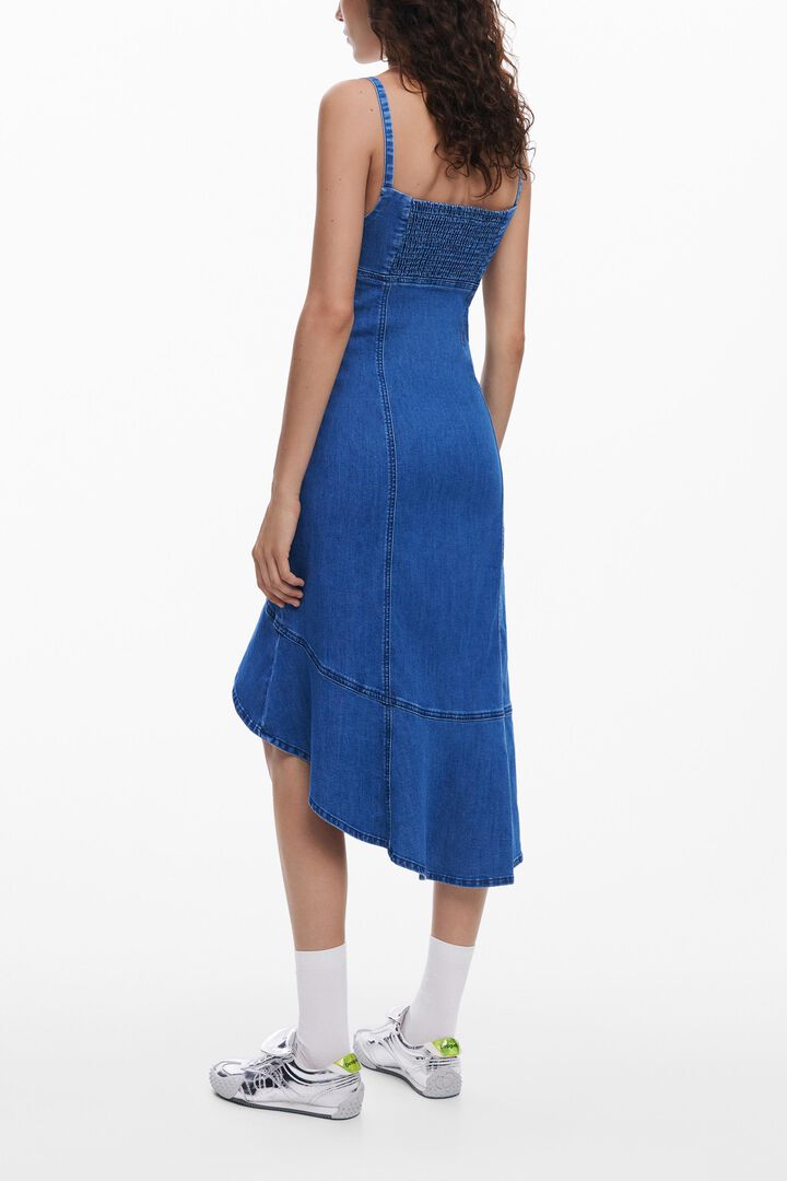 Denim midi dress