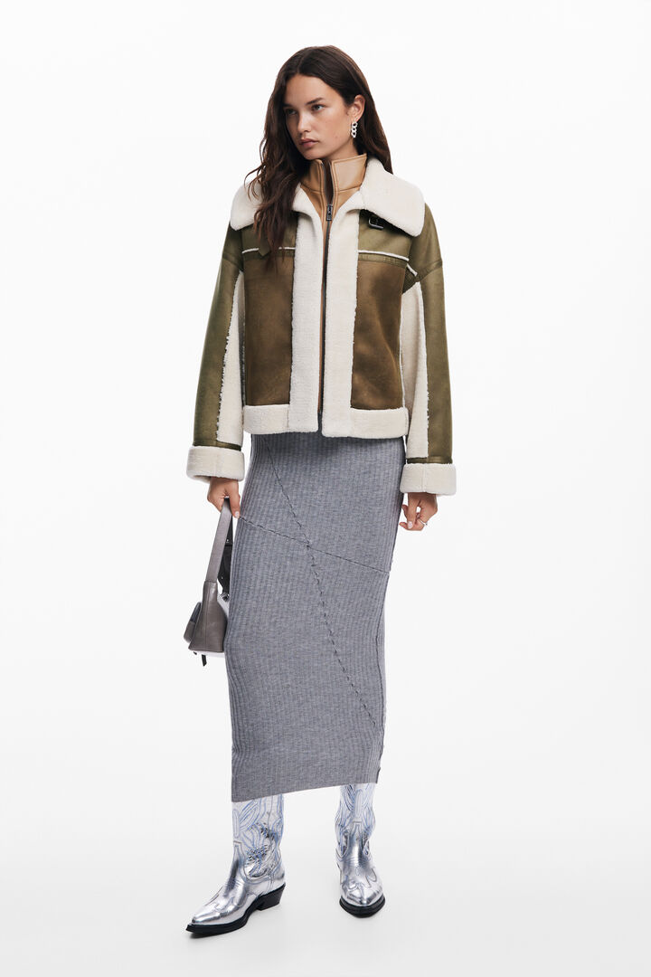 Shearling biker jacket | Desigual