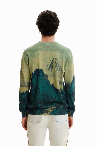 風景モチーフ ハイゲージニットセーター | Desigual