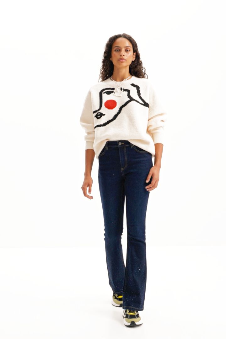 Rhinestone flare jeans | Desigual