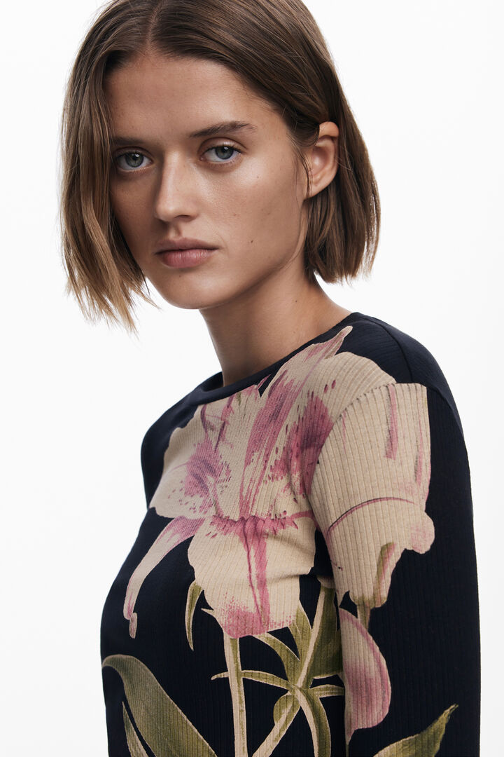 Camiseta manga larga orquídea | Desigual