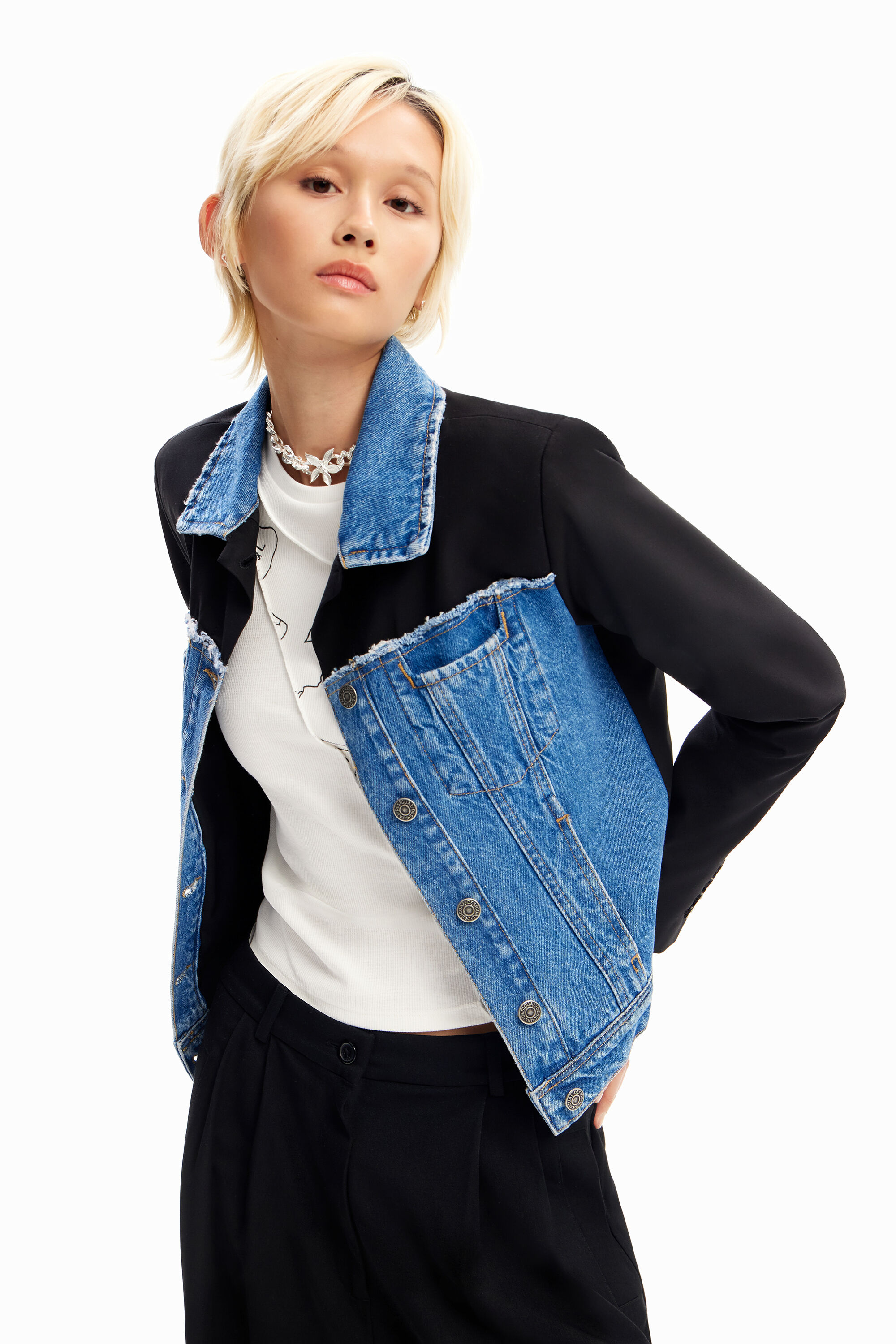 Desigual Hybrid trucker jacket