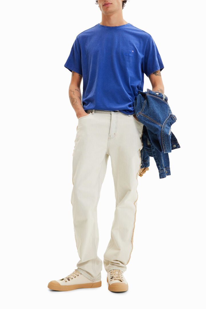 Embroidered plain T-shirt | Desigual