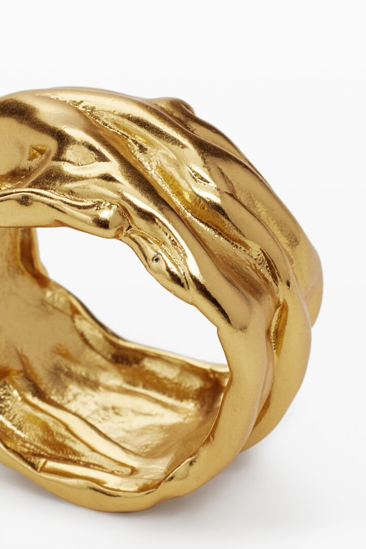 Wave ring gold-plated Zalio | Desigual