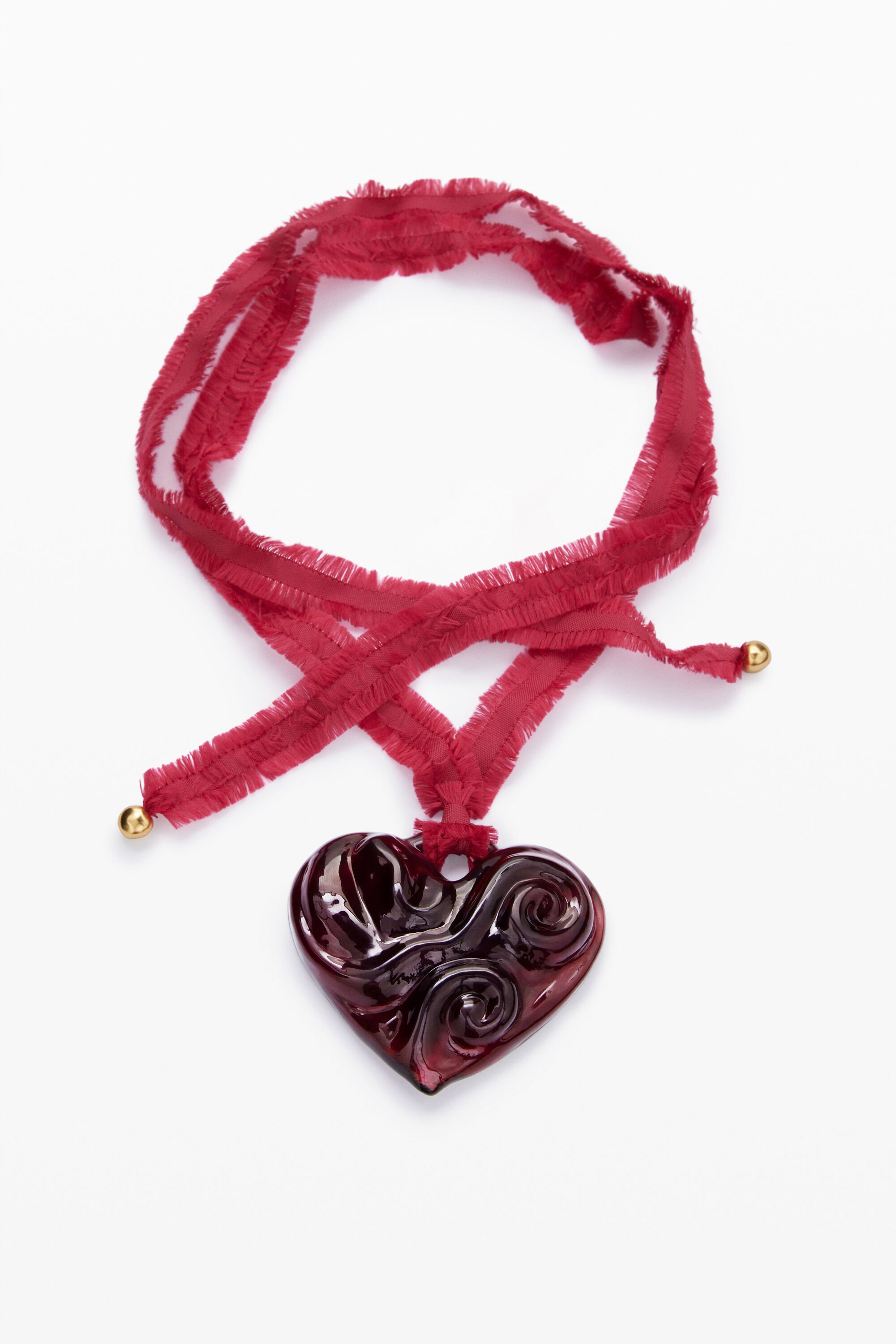 Large crystal heart pendant sale