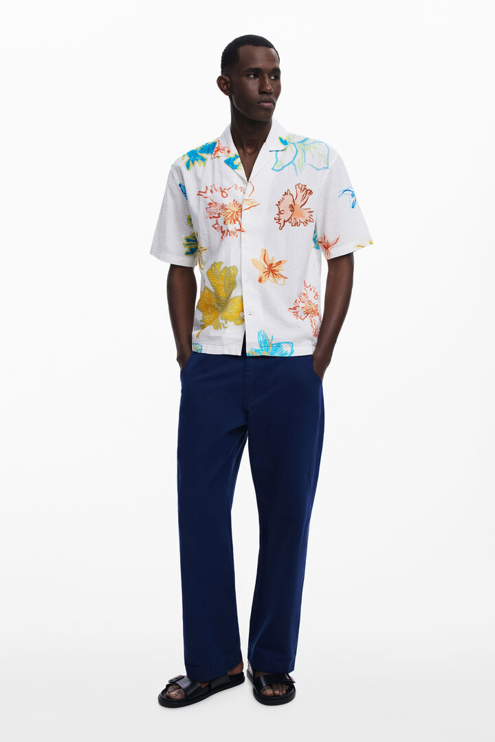 Camisa manga corta hojas | Desigual