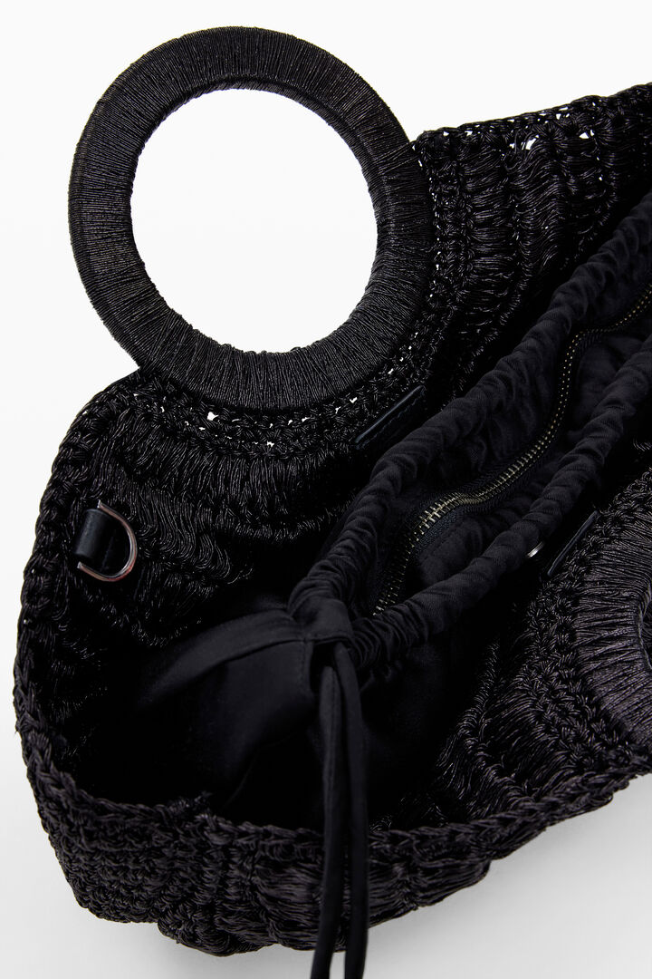 Bolso rafia circular mediano | Desigual