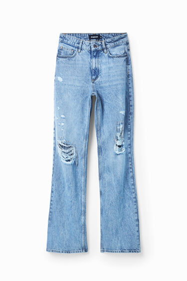 Jean wide leg strass | Desigual
