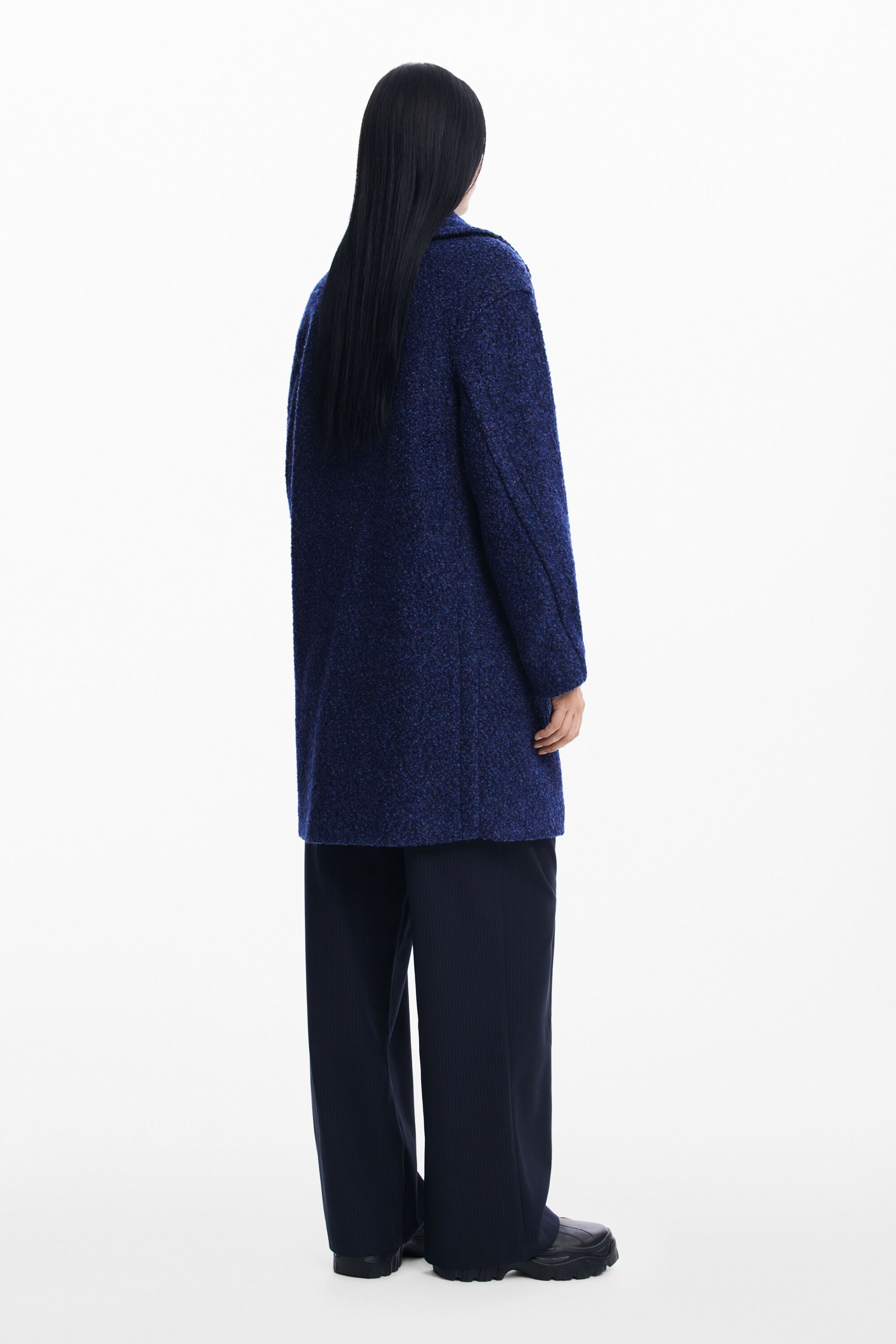 Desigual Women s Wool Coat Blue