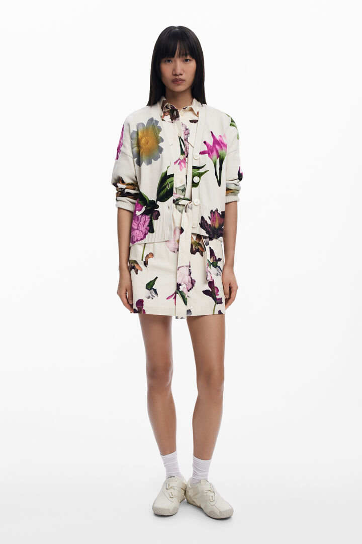 Floral print cardigan