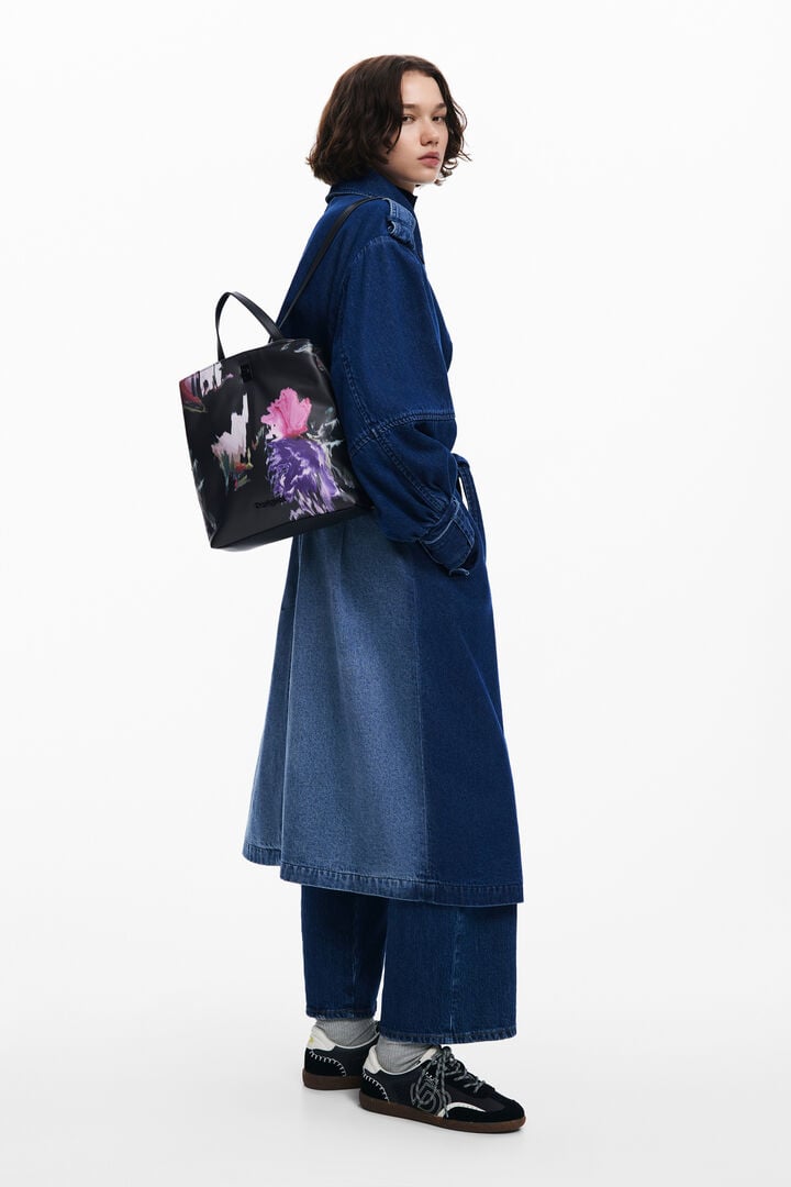 Mochila mini efecto piel | Desigual