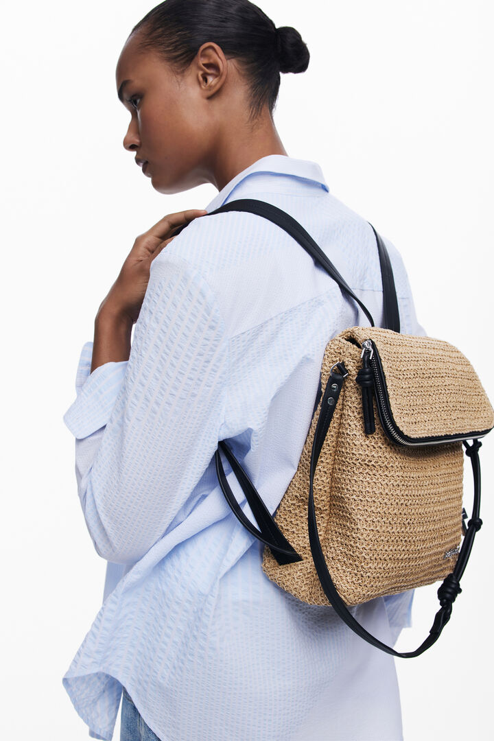 Small raffia backpack | Desigual
