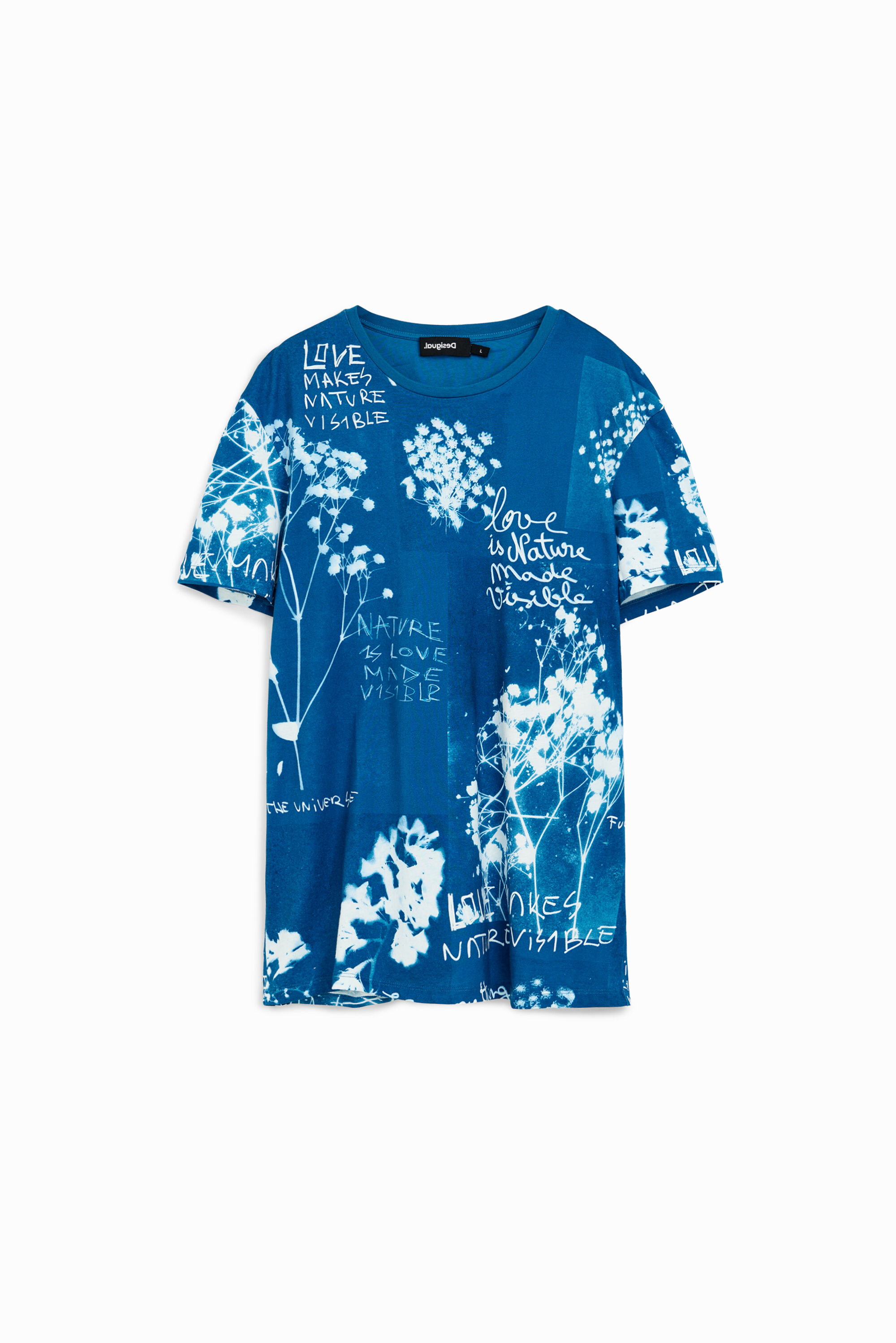 Camiseta manga corta floral - BLUE - XXL