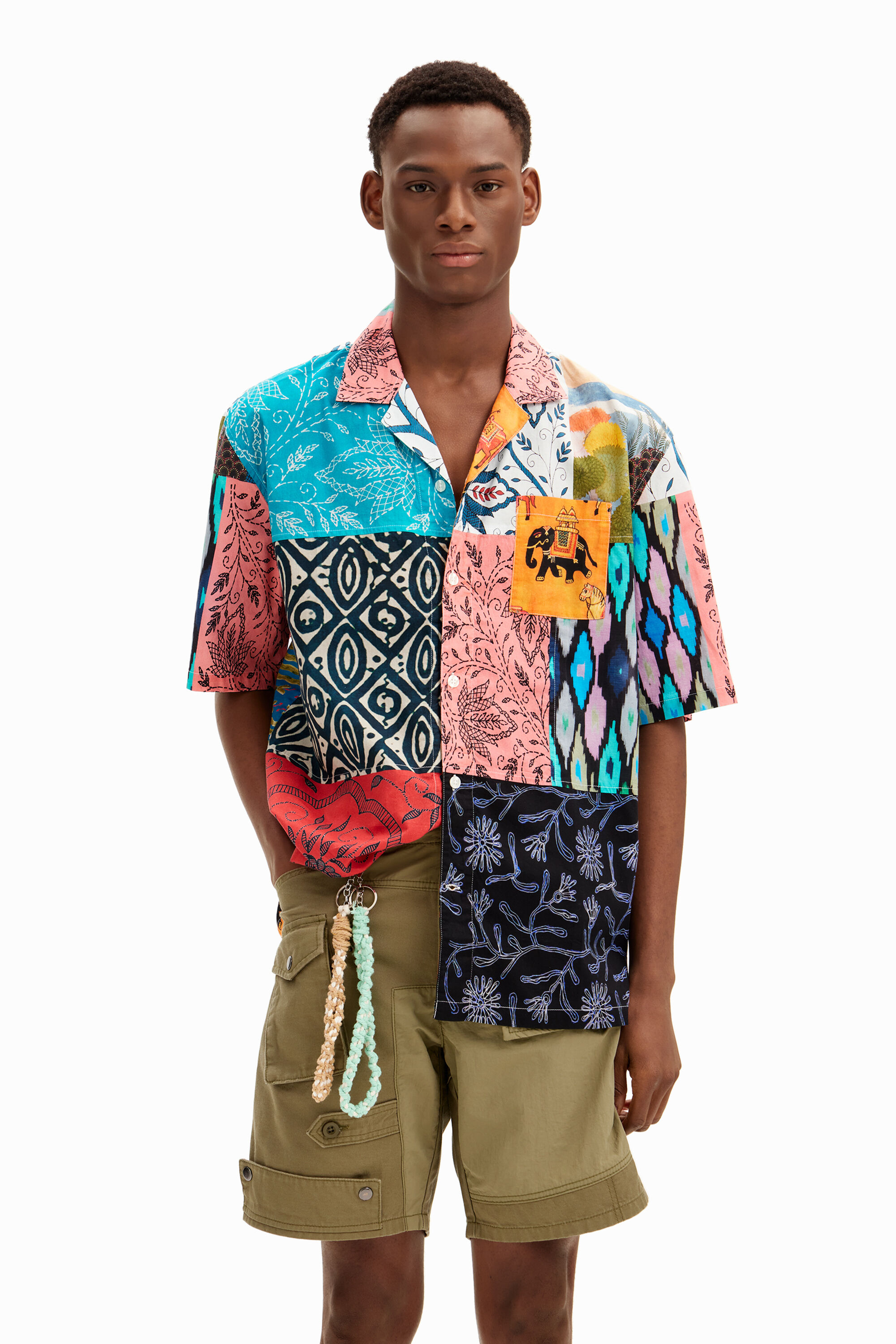 Desigual Shirt In Material Finishes