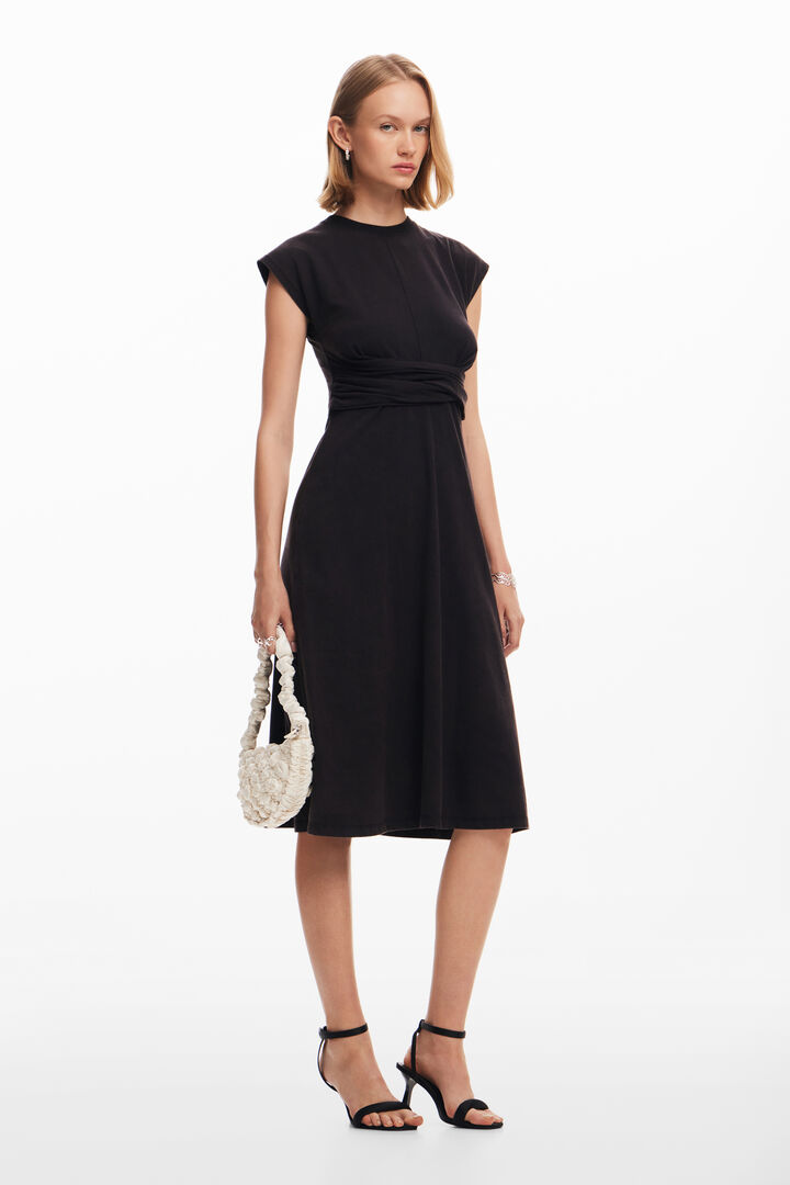 Vestido midi fruncido | Desigual