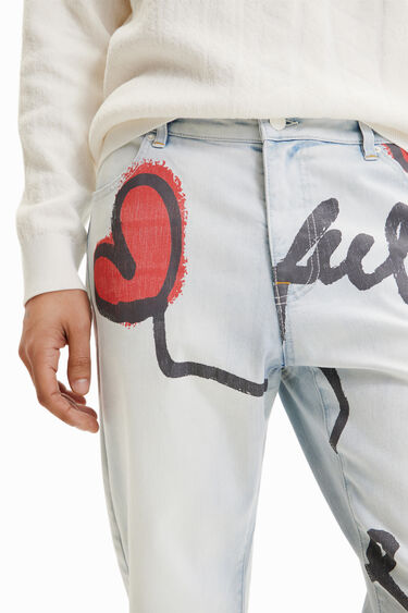 Vaqueros Straight corazones | Desigual