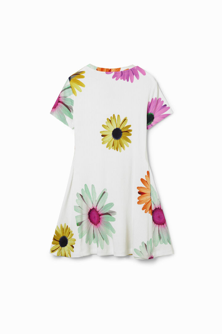 Short ribbed daisy dress | Desigual