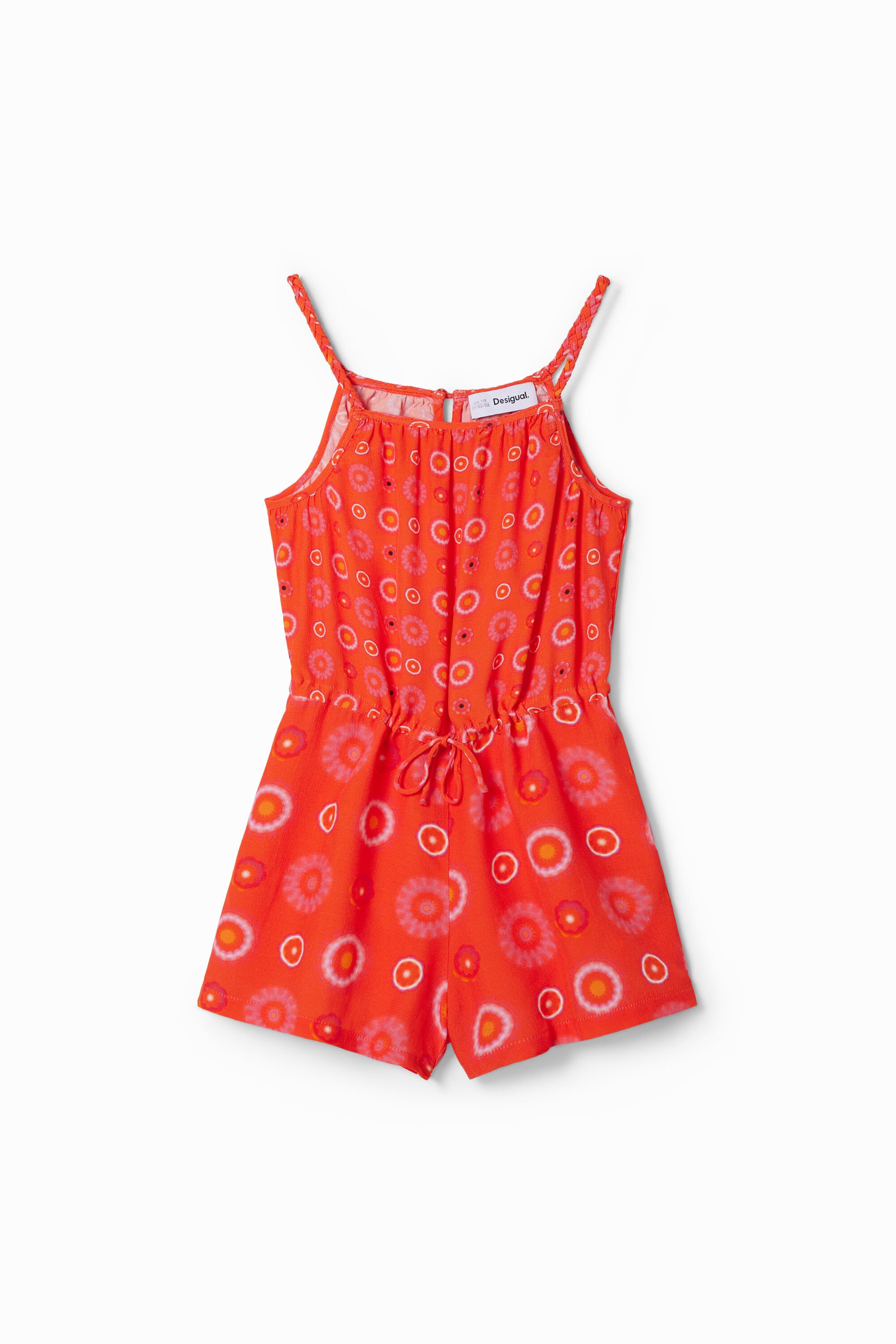 Strappy geometric playsuit