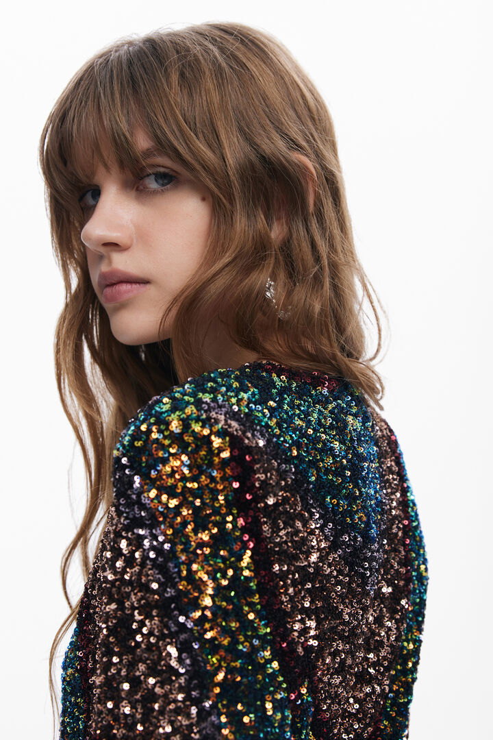 Sequin short dress | Desigual