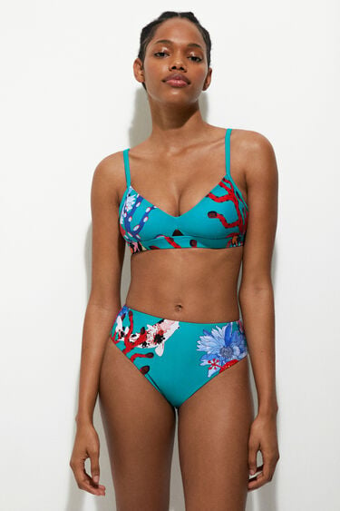 Coral triangle bikini top | Desigual