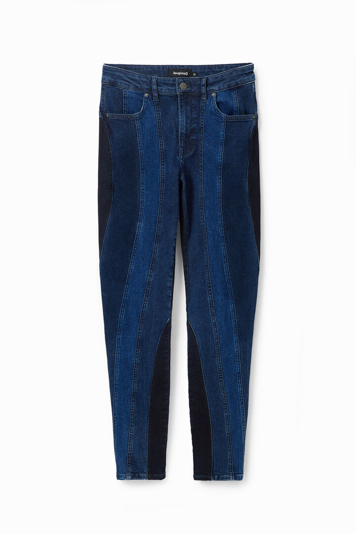 Seamed push-up skinny jeans